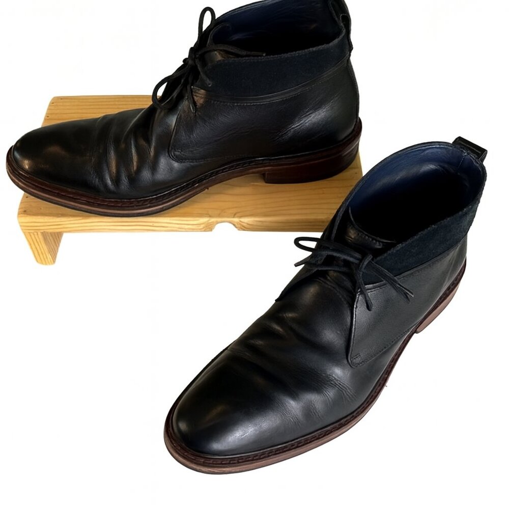 Cole Haan Air Colton Chukka Boot C11766 Black Leather Men's 12 M‎ Resoled